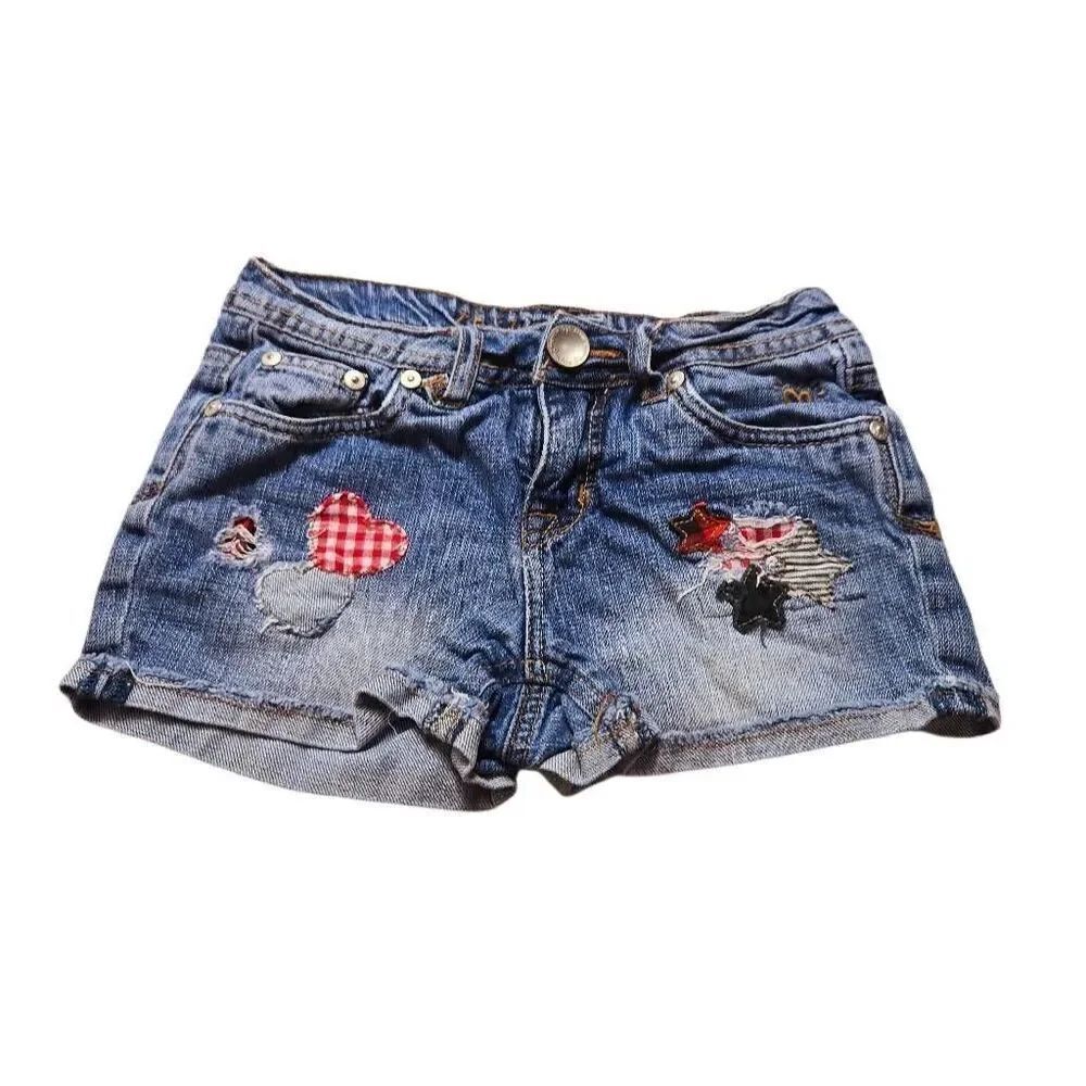 Justice heart star denim shorts 8